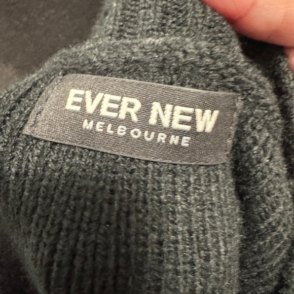 Ever New Black Fiona Knitted Button Poncho - Picture 4 of 7